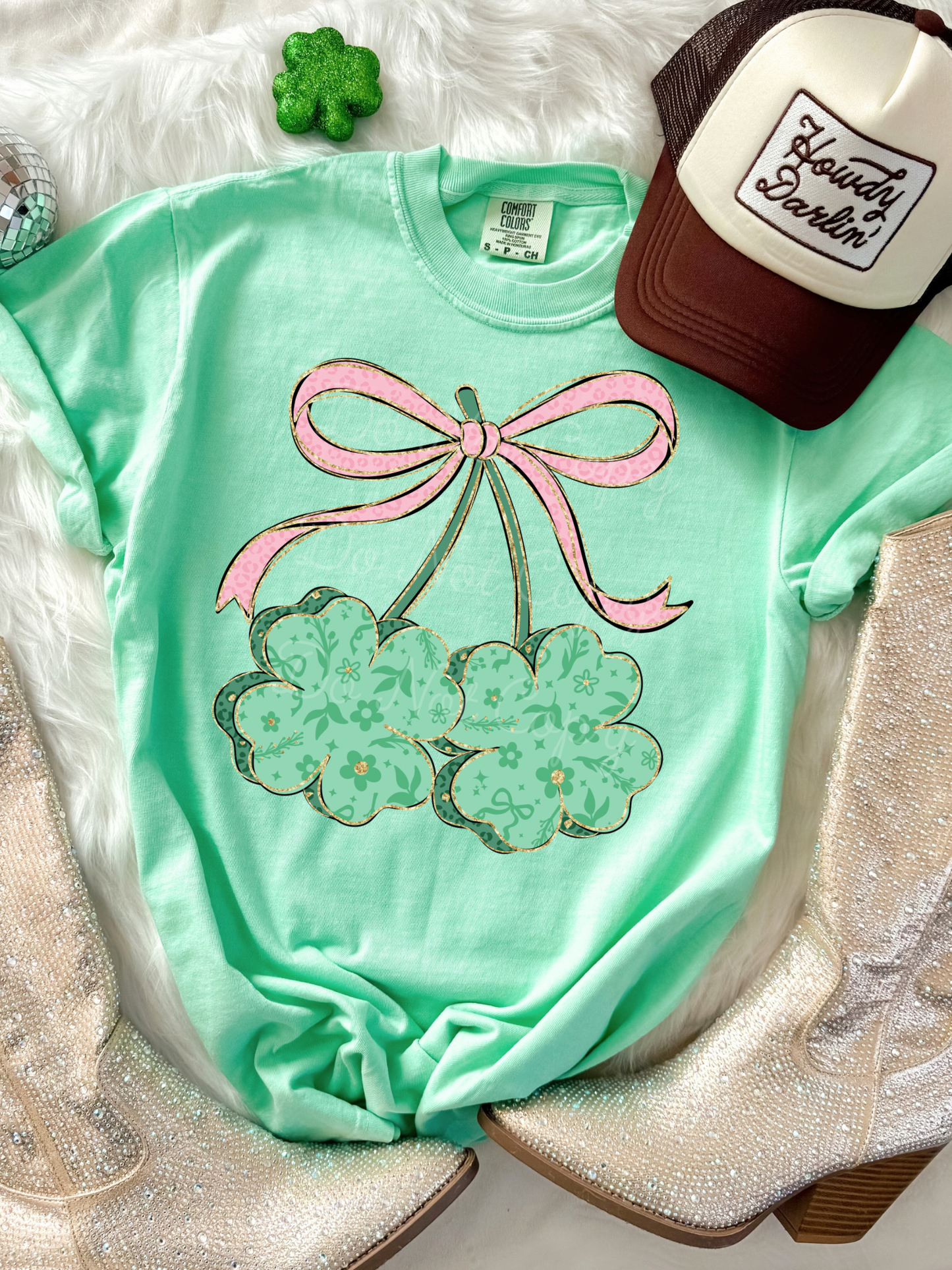 Clover Bow DTF Graphics