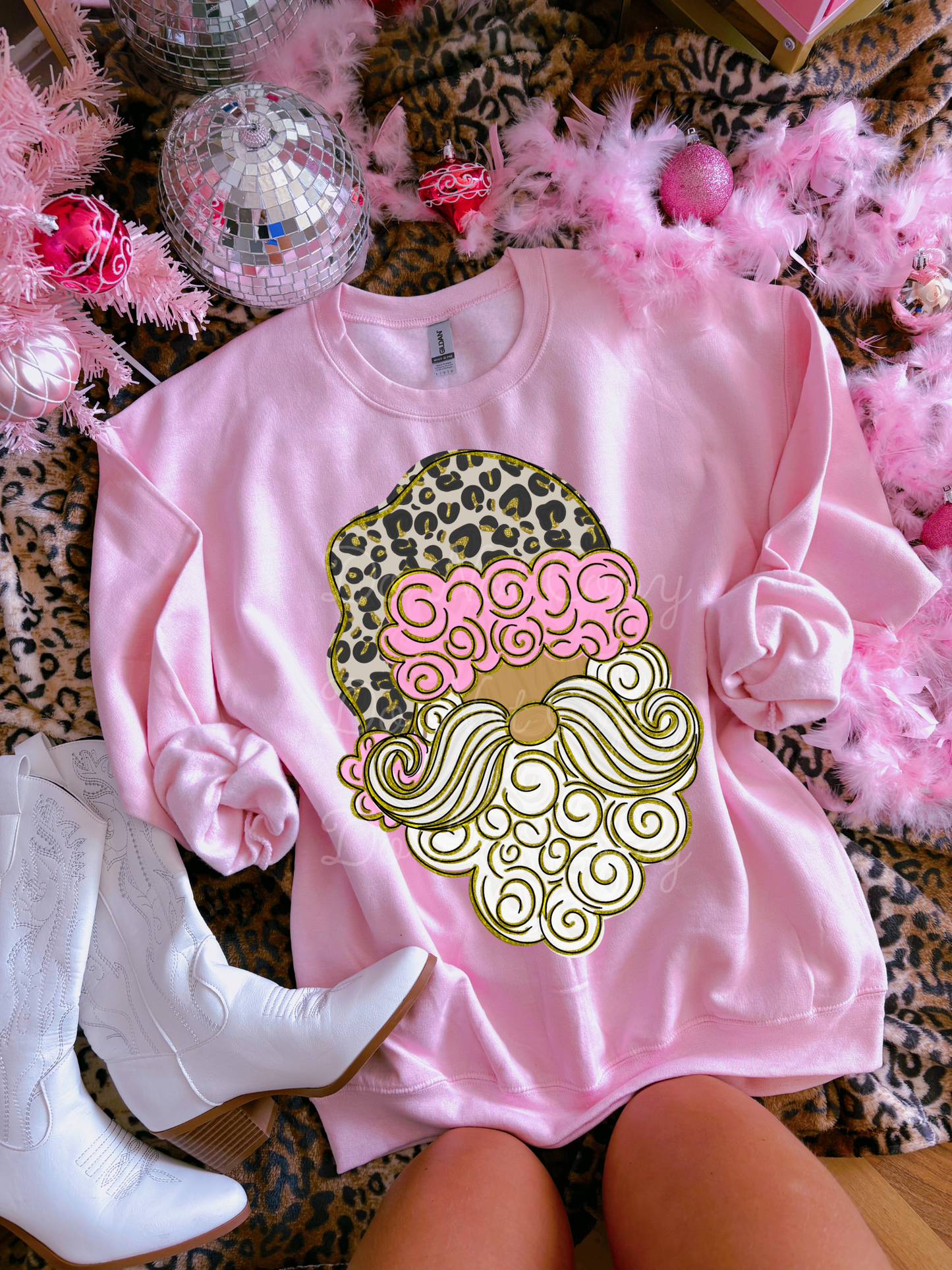 Leopard Santa DTF Graphics