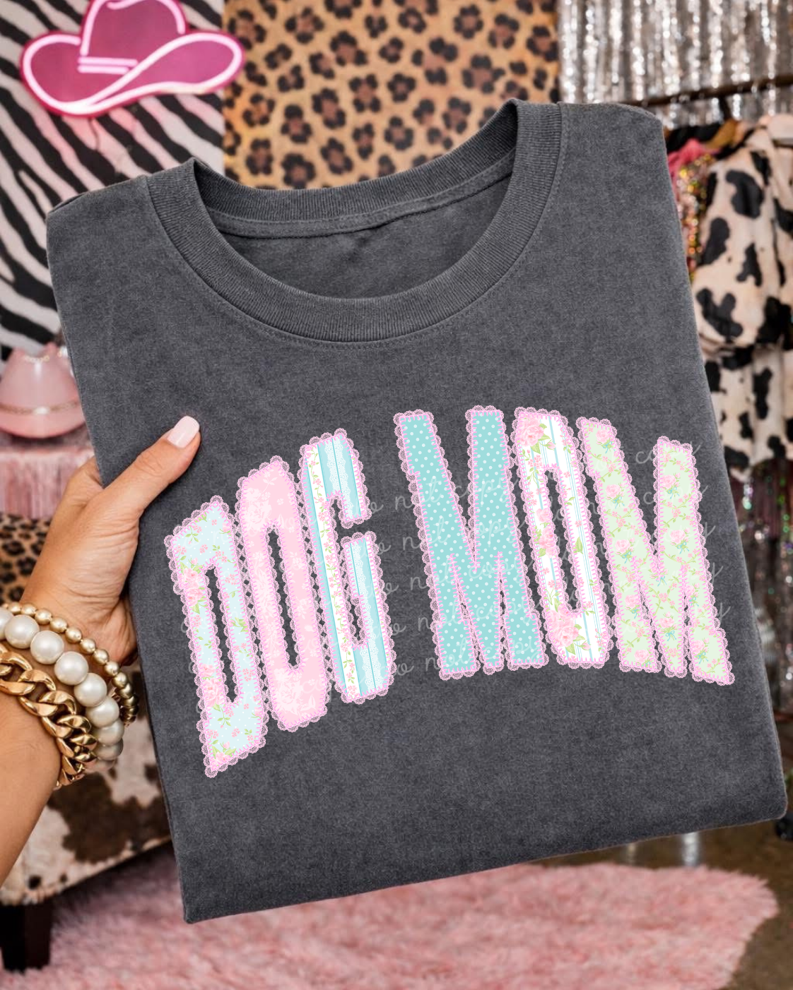 Pastel Dog Mom DTF Graphics