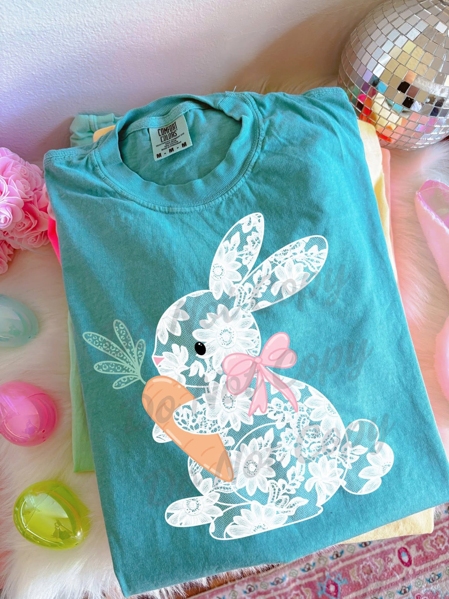 Lace Easter Bunny DTF Graphics