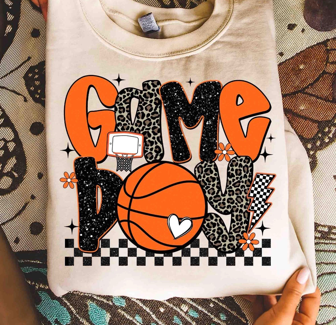 Game Day Basketball DTF Graphics