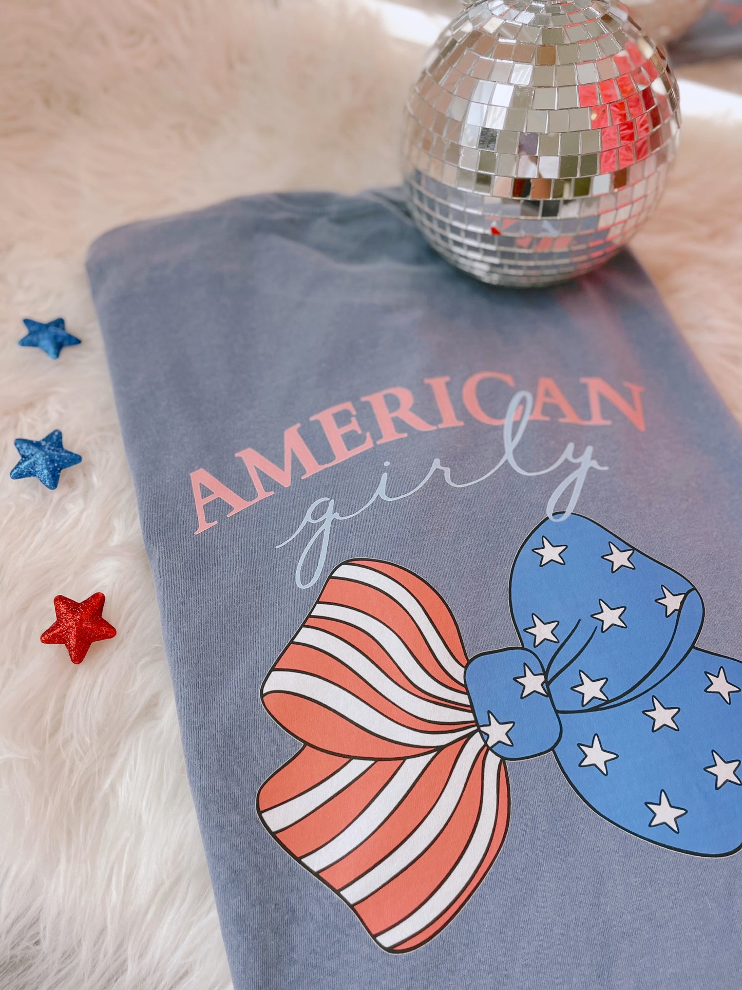 American Girly Patriotic DTF Graphics