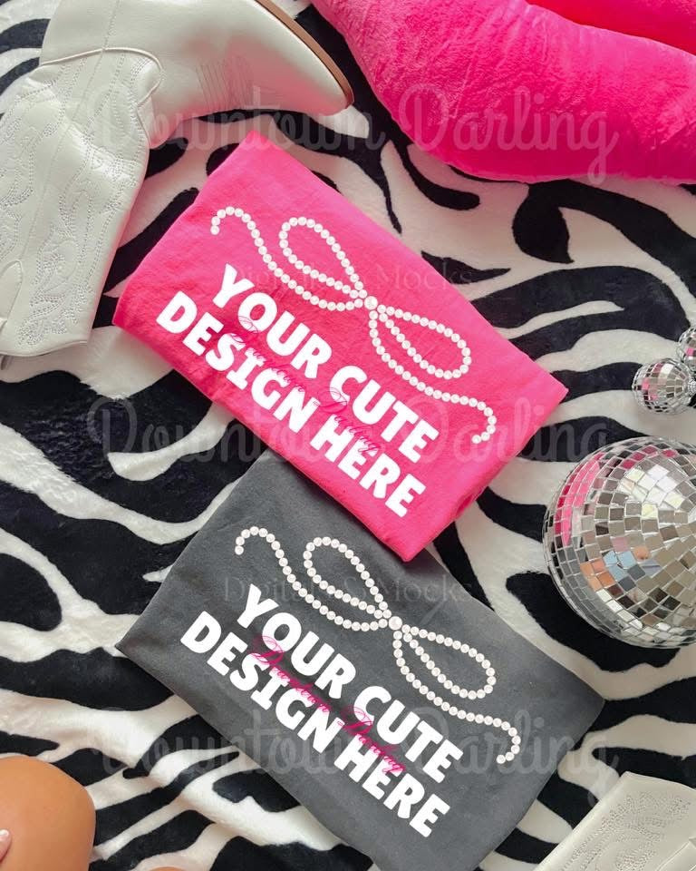 Neon Pink & Pepper Comfort Color Mock-Up