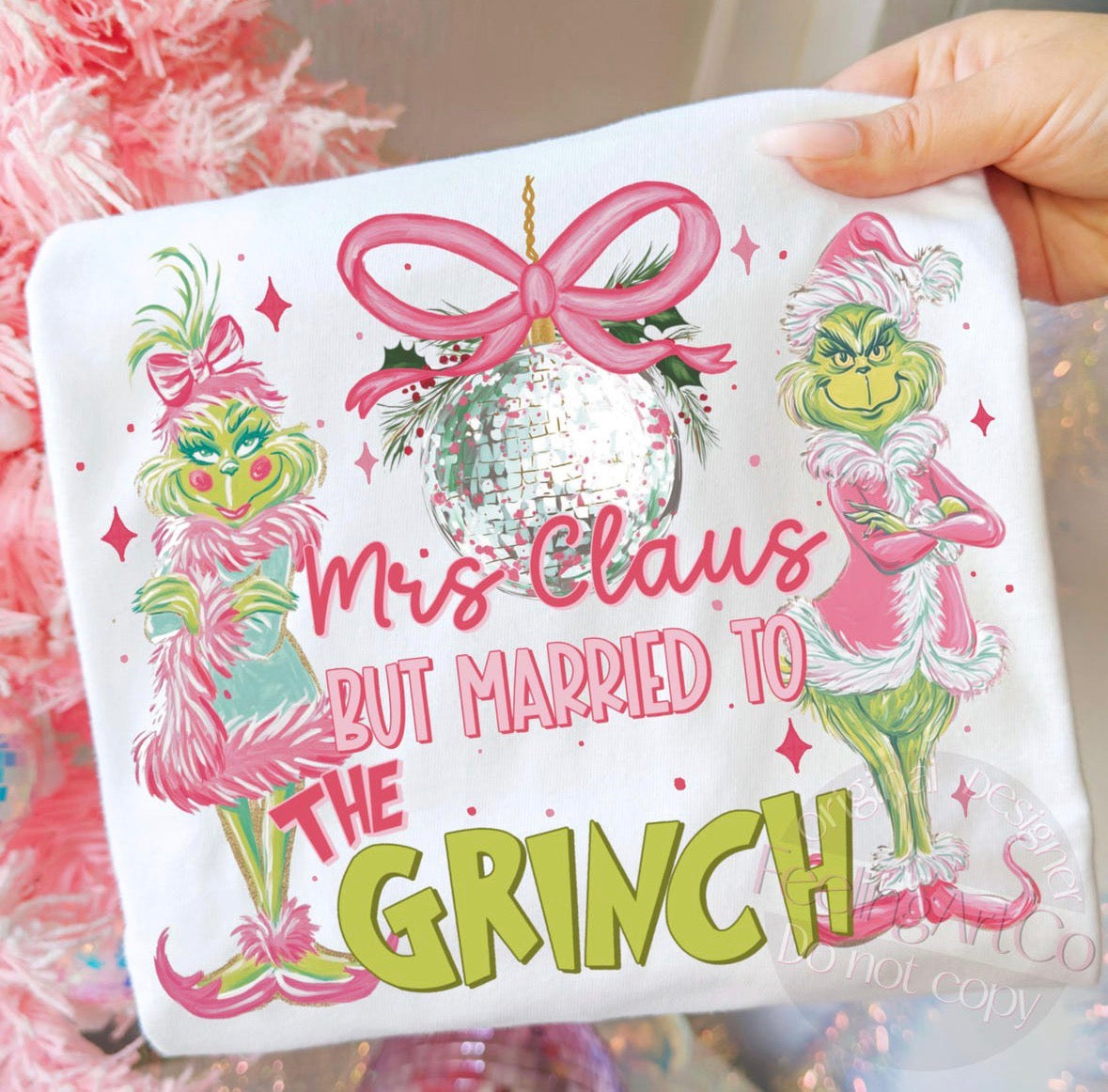 Mrs Claus But Married To The Green Man DTF Graphics
