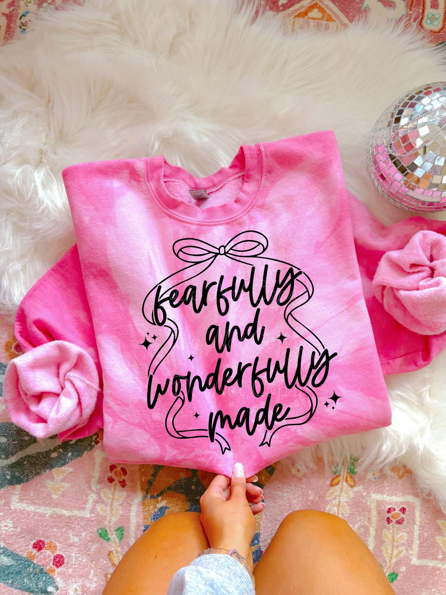 Fearfully & Wonderfully Made Pink Gildan Tie Dye DTF Graphics