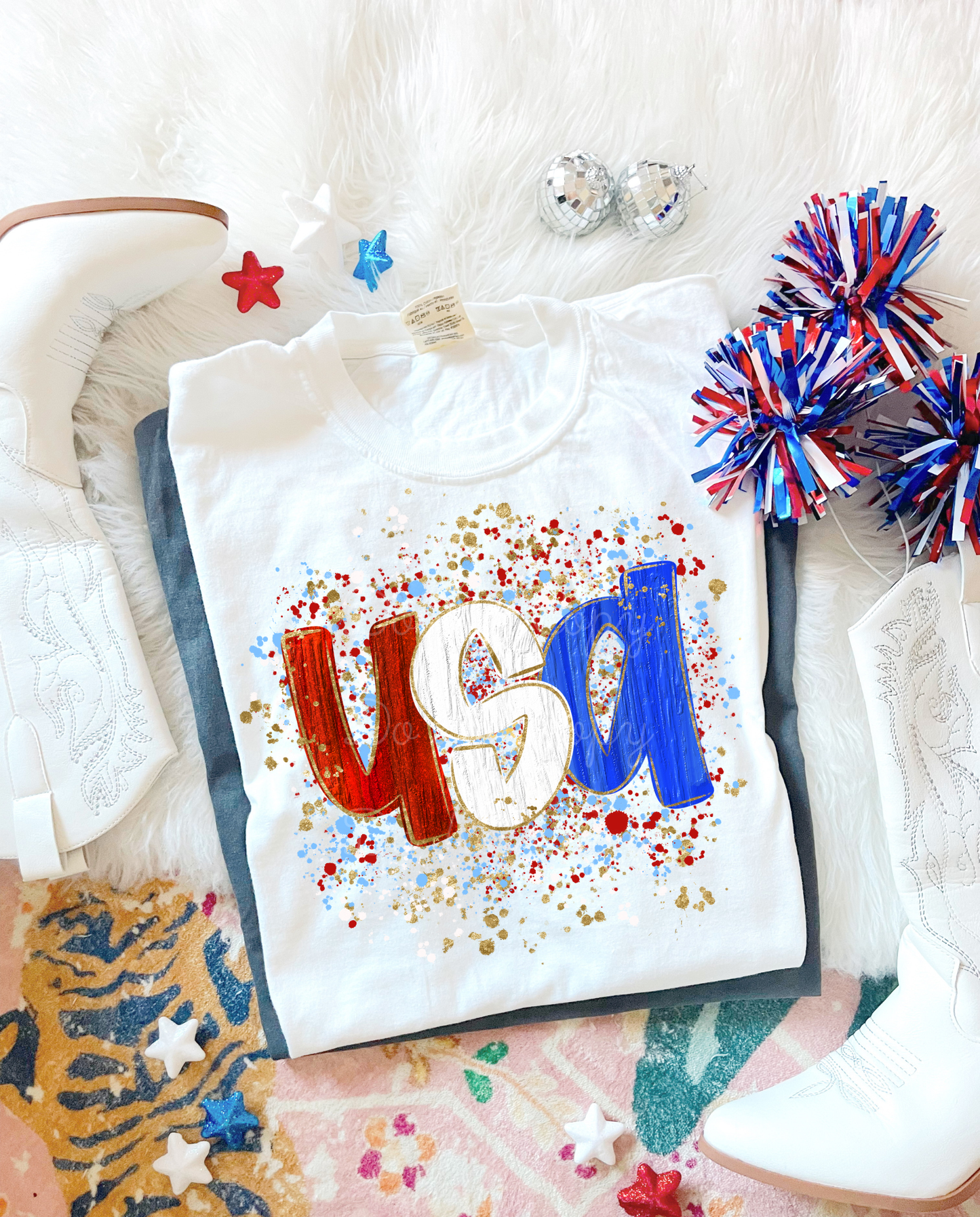 USA Splatter DTF Graphics