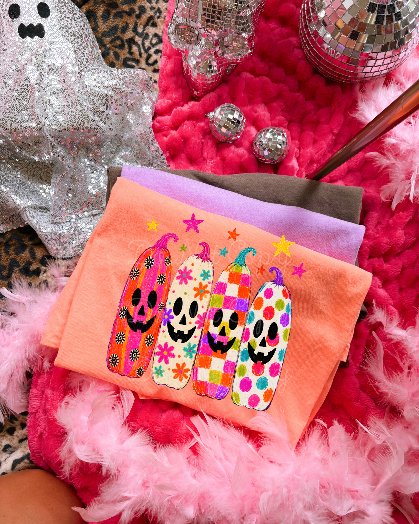 Colorful Jack-O-Lanterns DTF Graphics