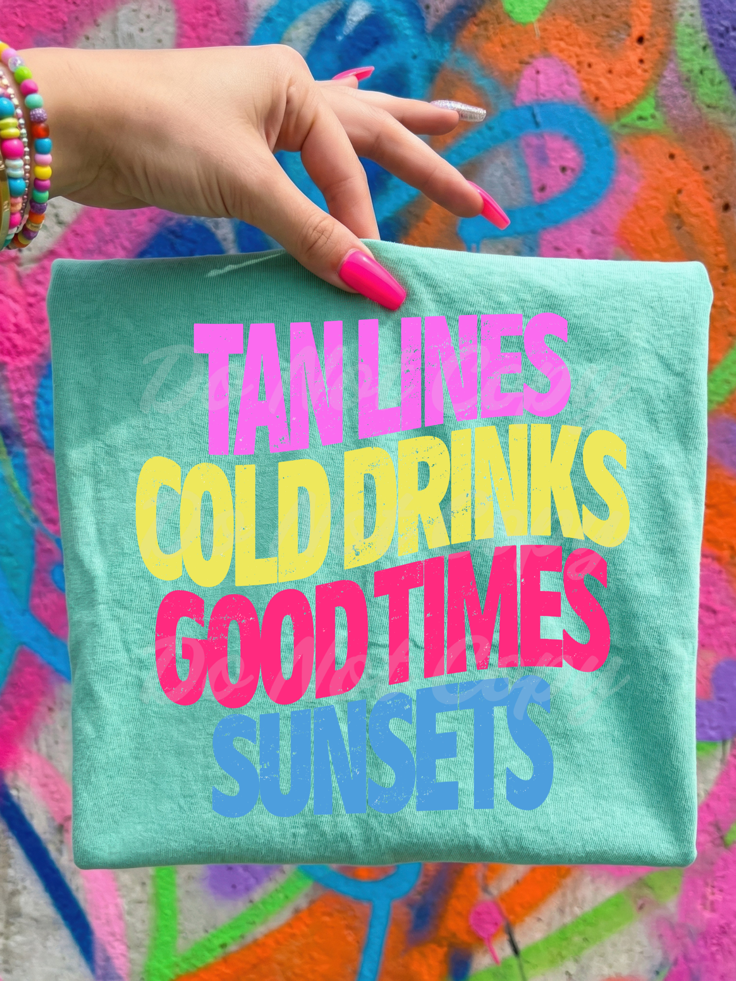 Tan Lines Cold Drinks DTF Graphics
