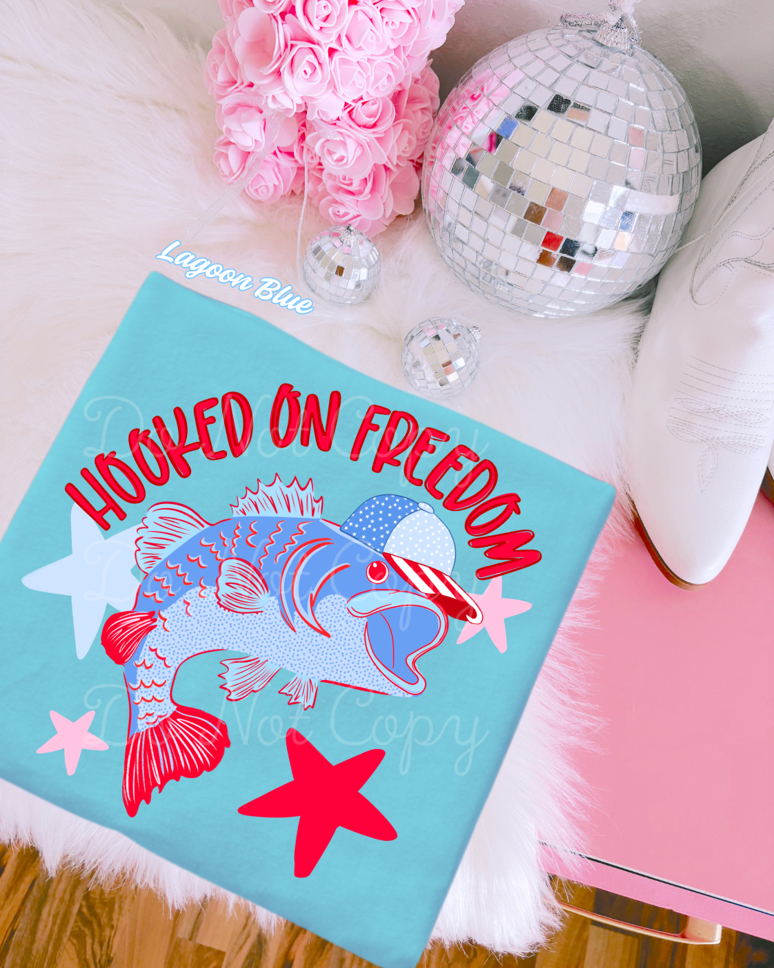 Hooked On Freedom DTF Graphics