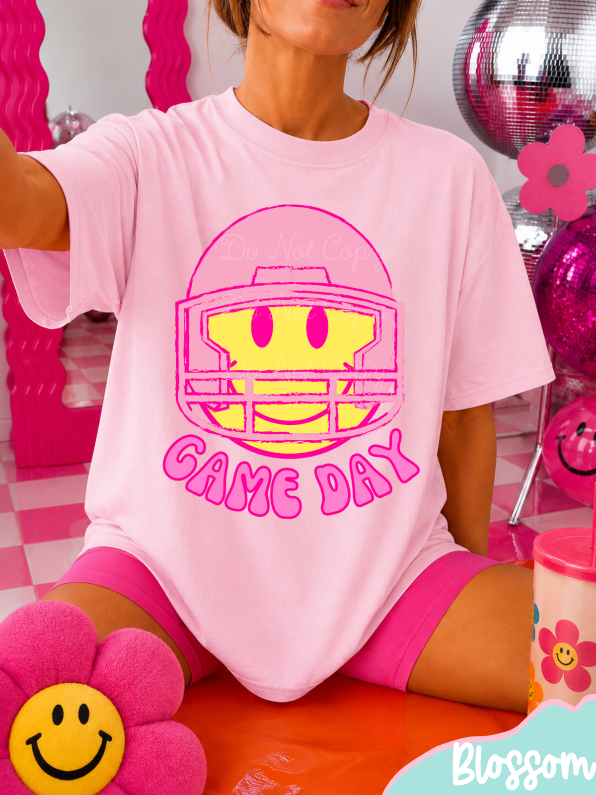 Game Day Smiley DTF Graphics