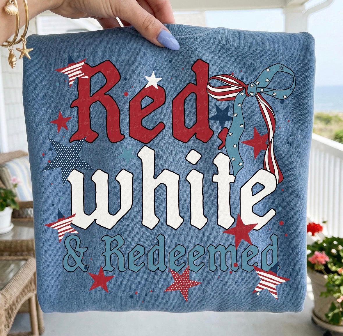Red White & Redeemed DTF Graphics
