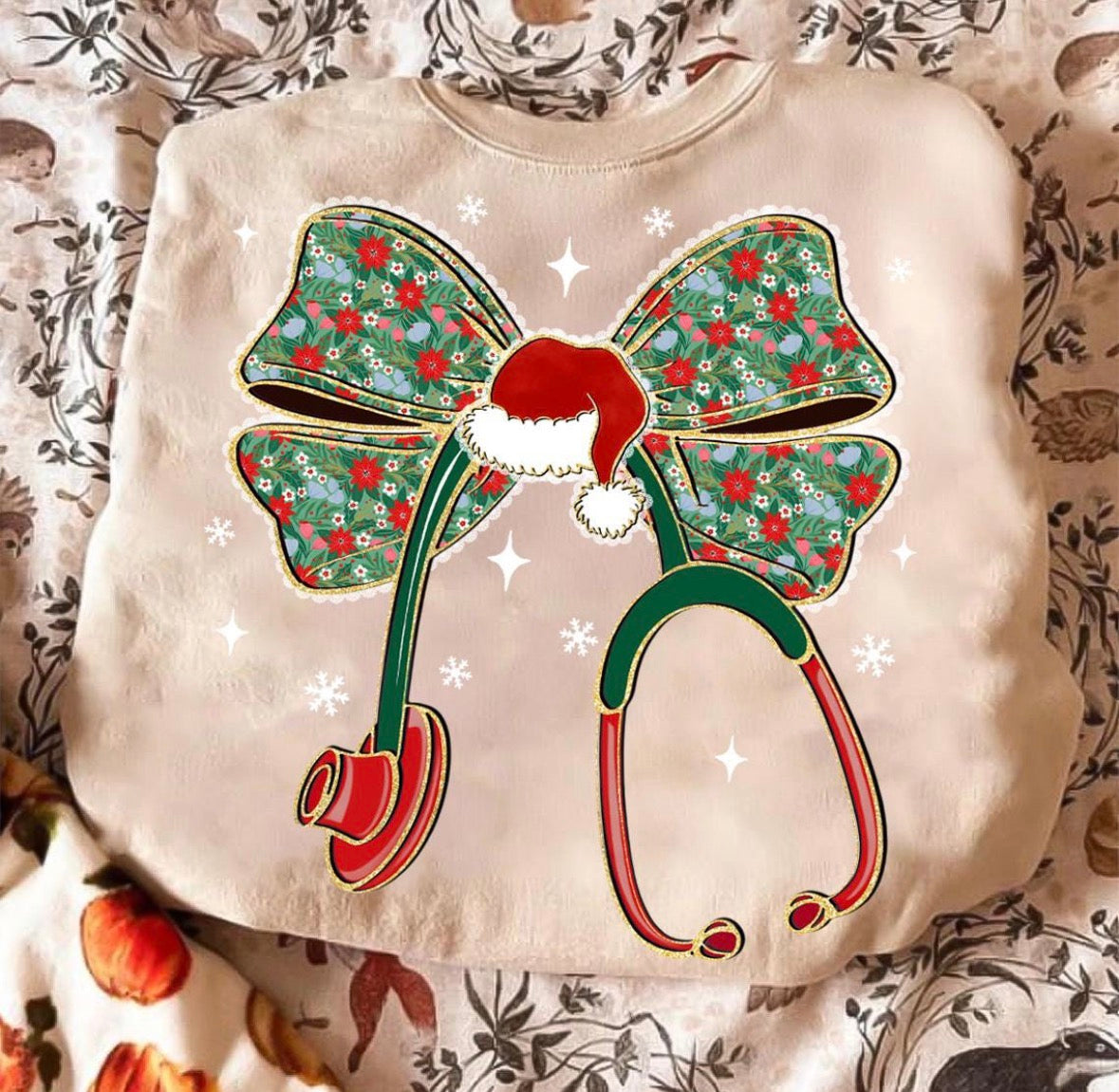 Christmas Stethoscope DTF Graphics