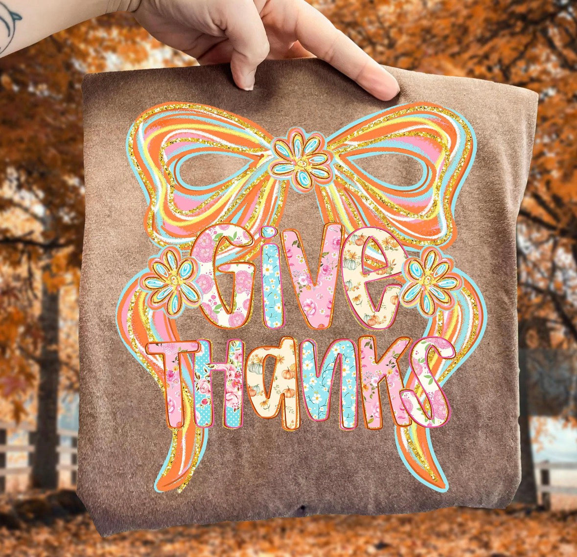 Give Thanks DTF Graphics