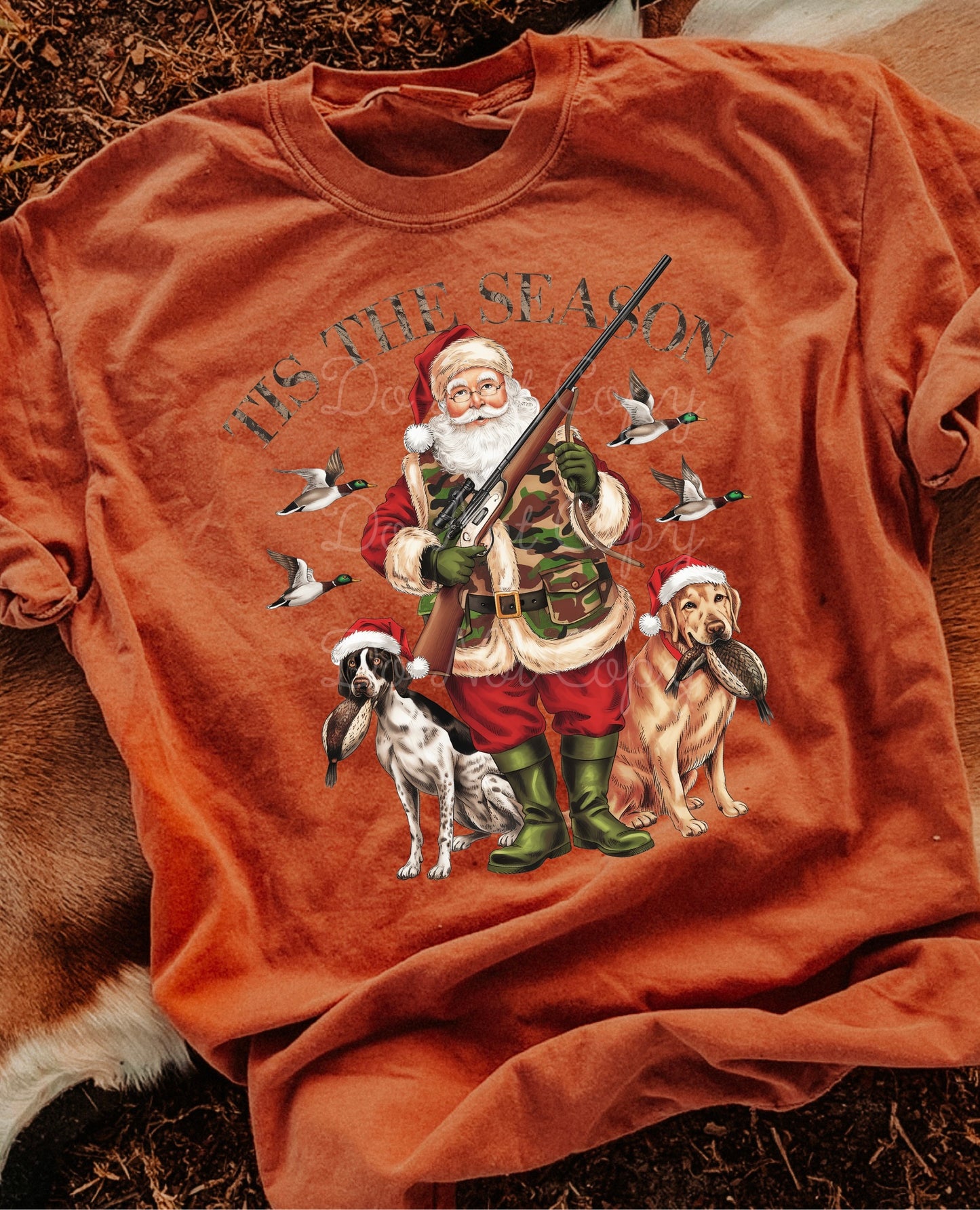 Tis The Season Camo Santa DTF Graphics