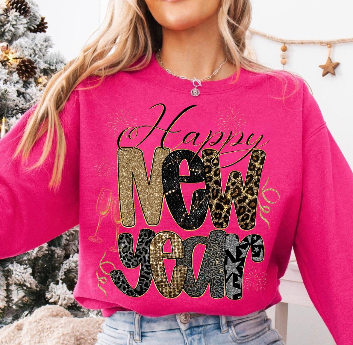 Happy New Year DTF Graphics