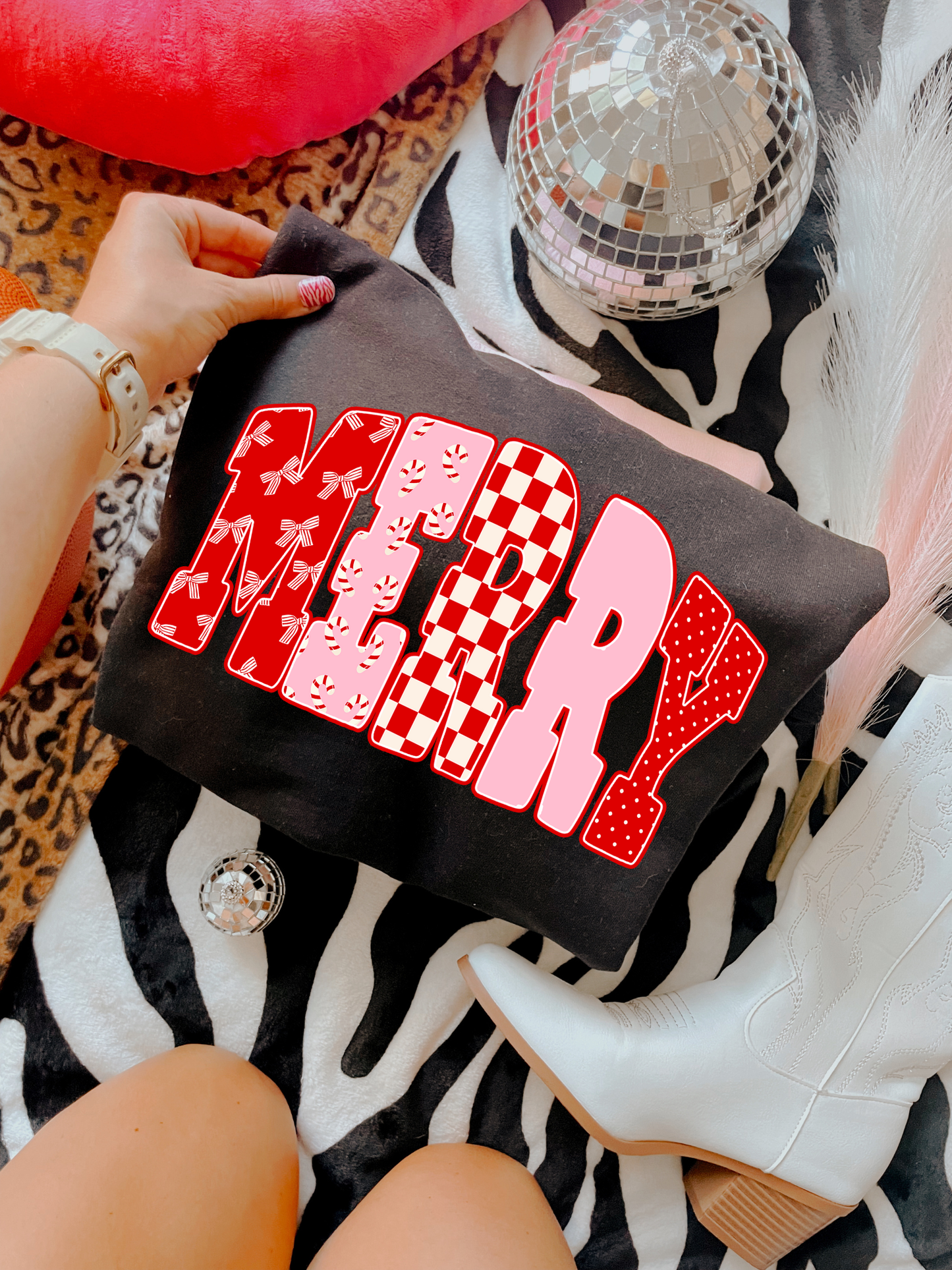 Merry Candy Cane DTF Graphics