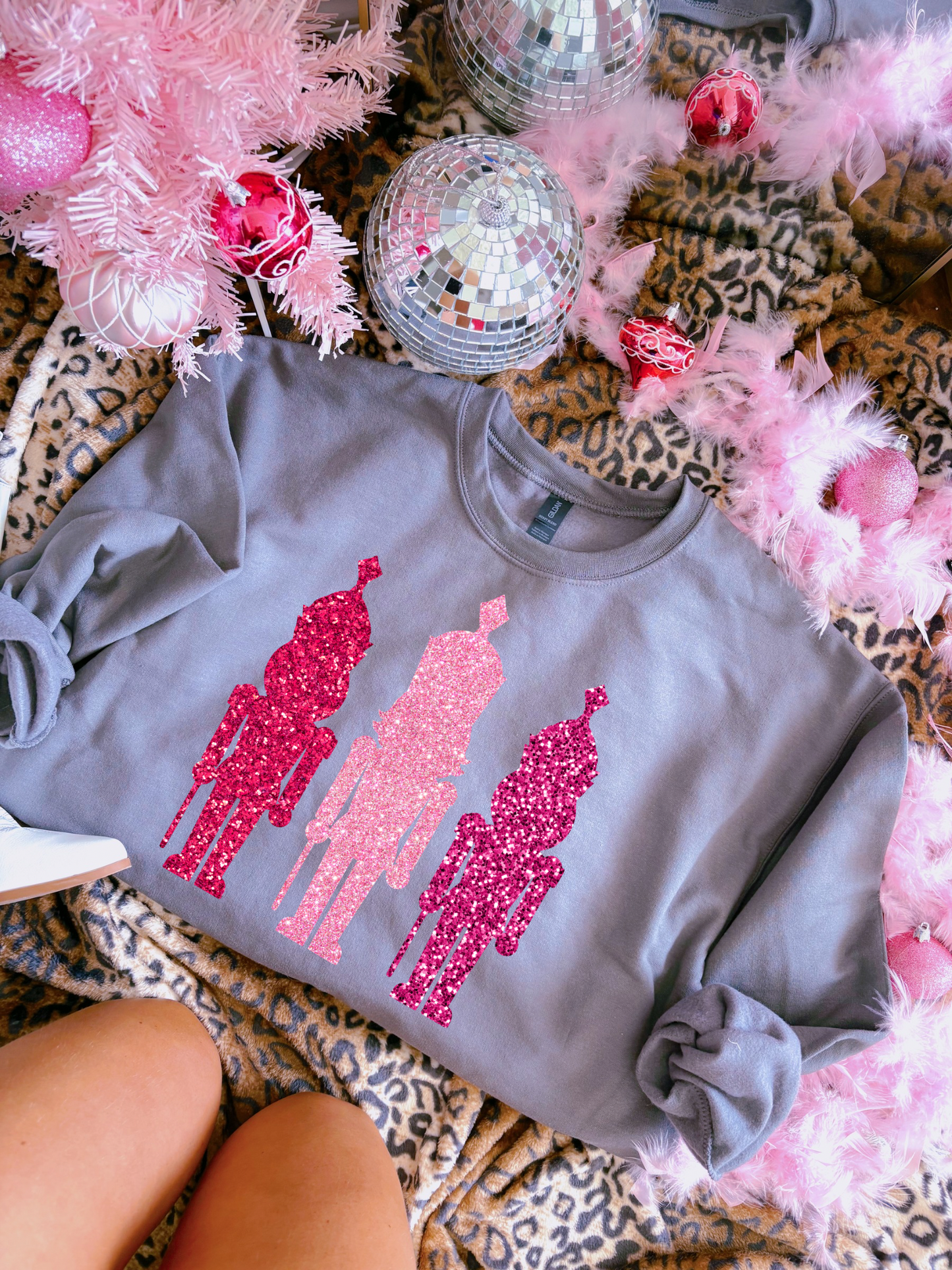 Faux Glitter Nut Cracker DTF Graphics