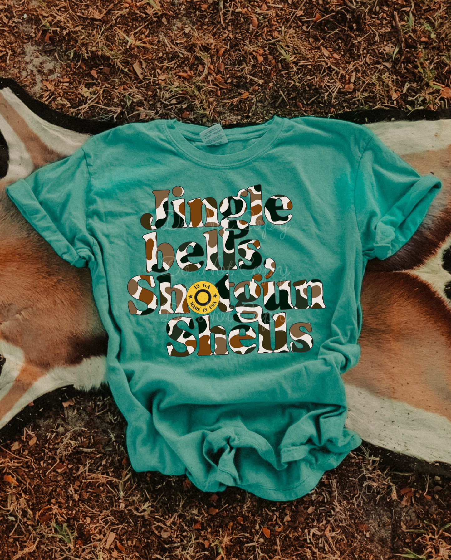 Camo Jingle Bells & Shotgun Shells DTF Graphics
