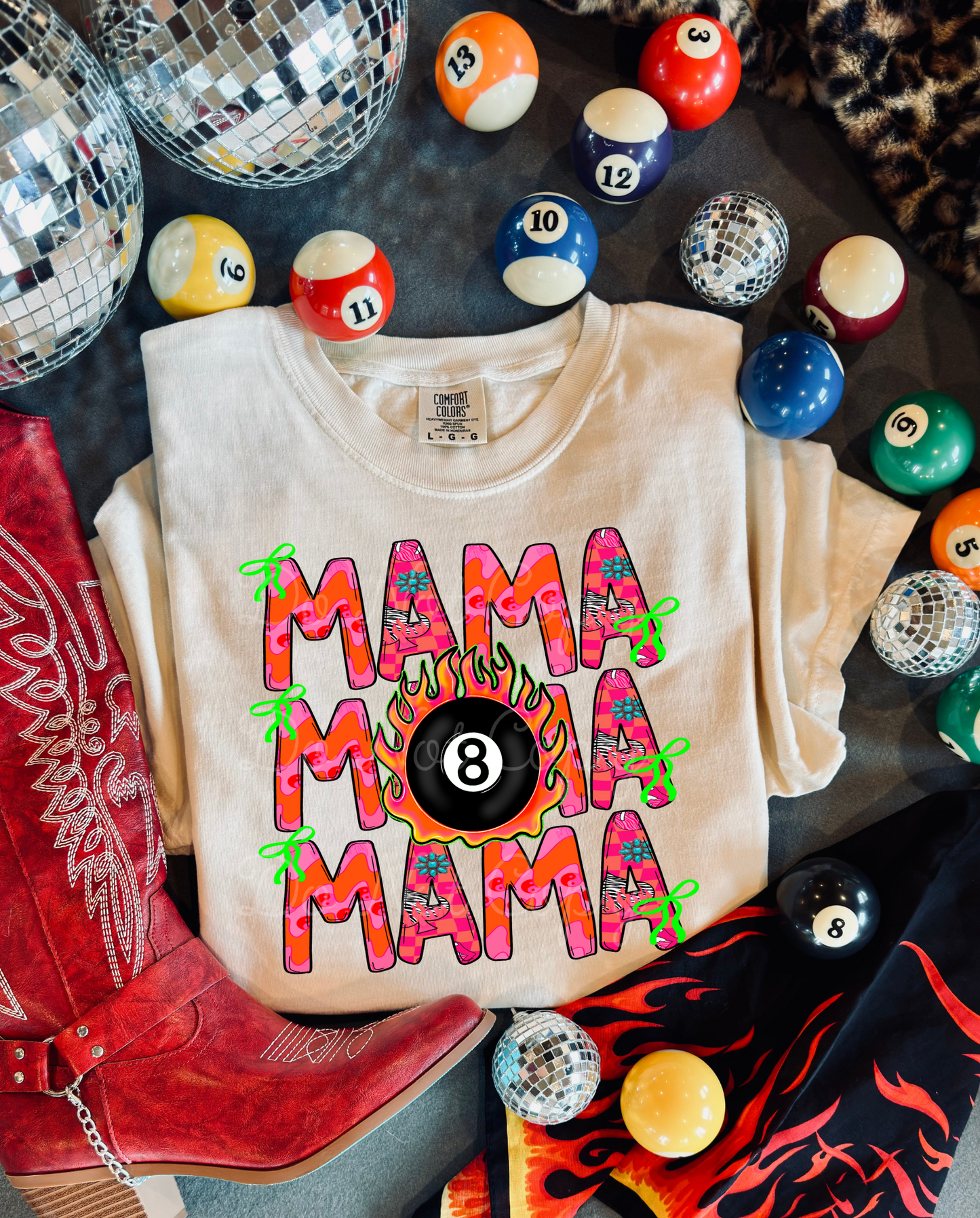 Mama 8 Ball DTF Graphics