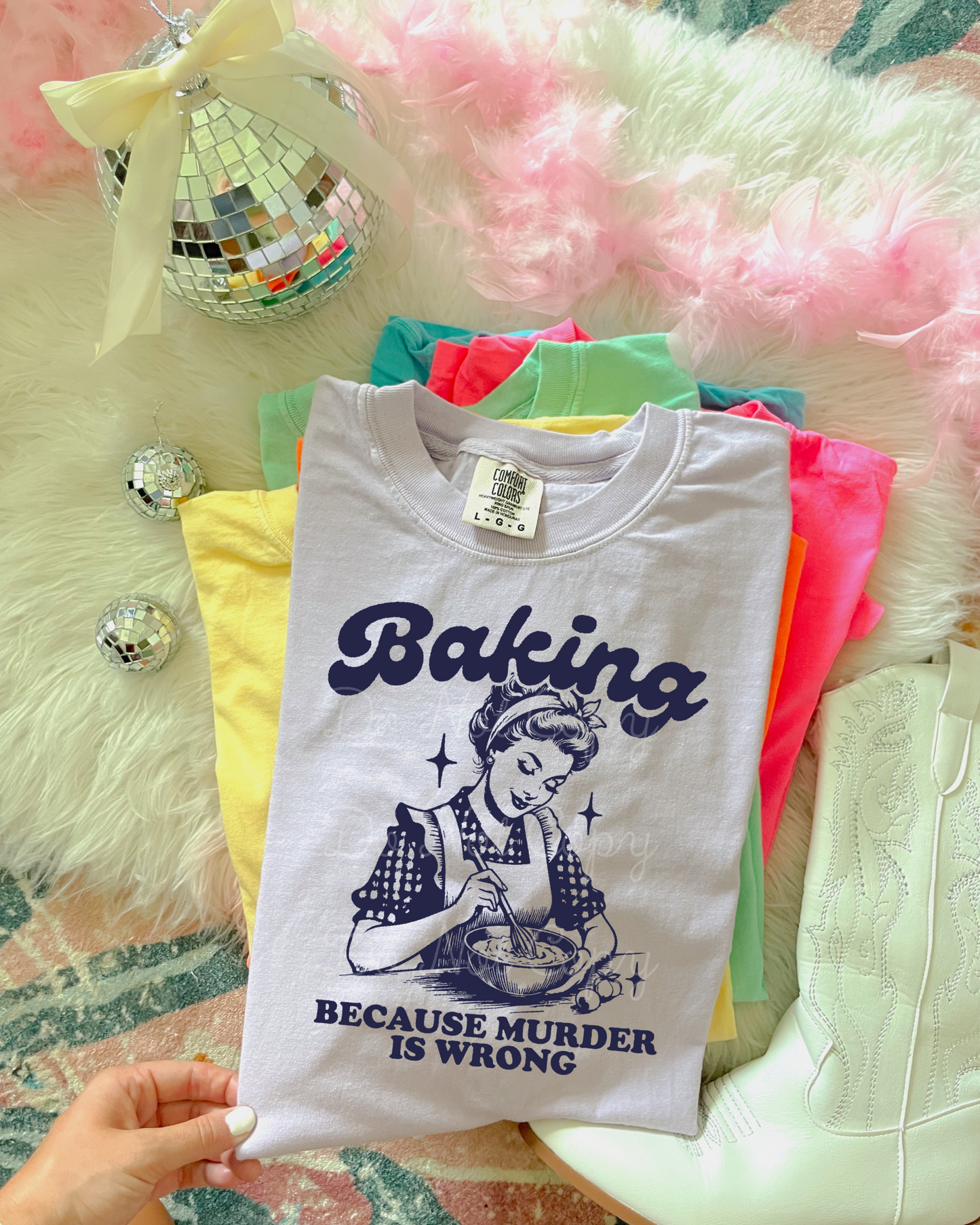 Baking Because Murder Is Wrong DTF Graphics
