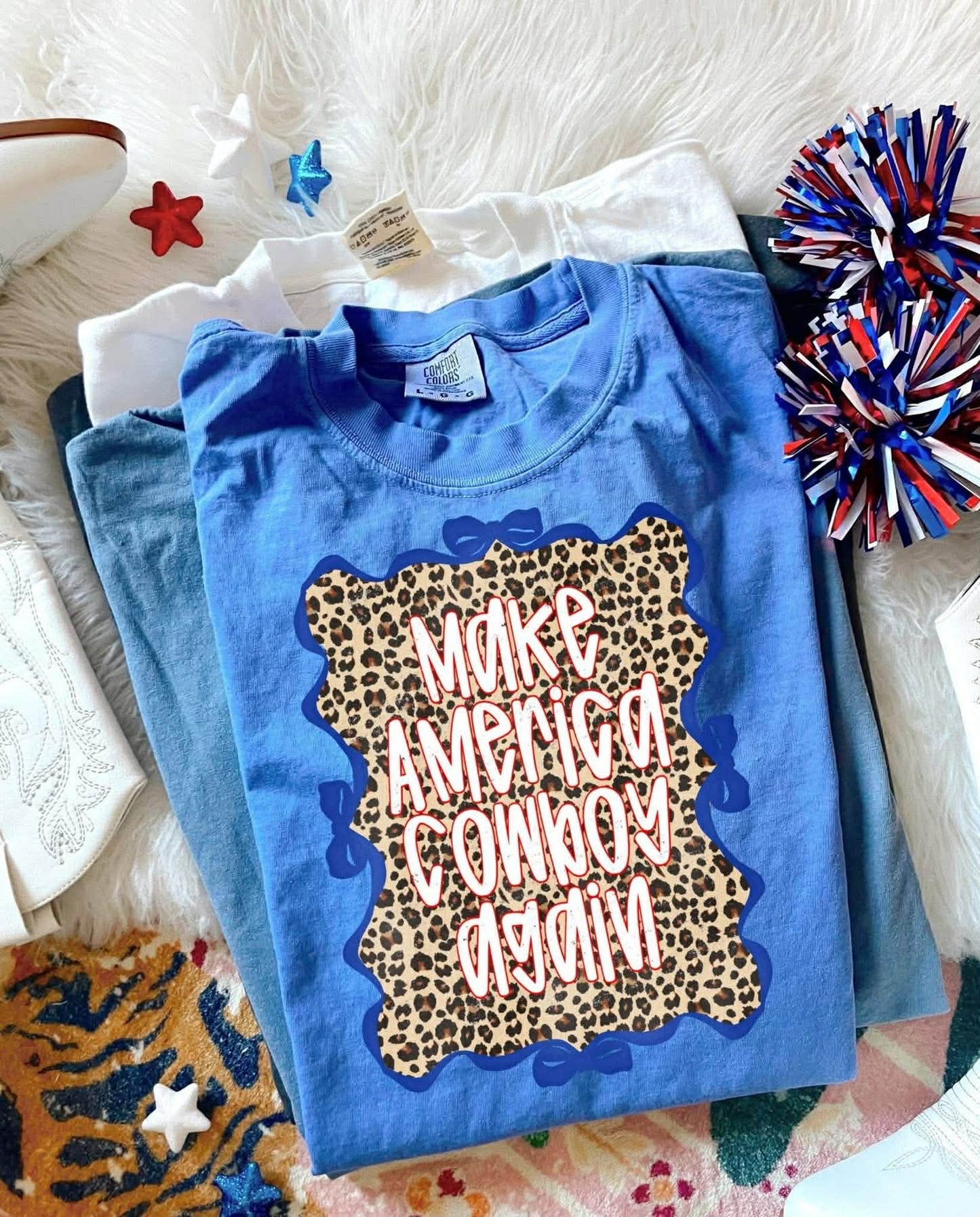 Make America Cowboy Again Cheetah DTF Graphics