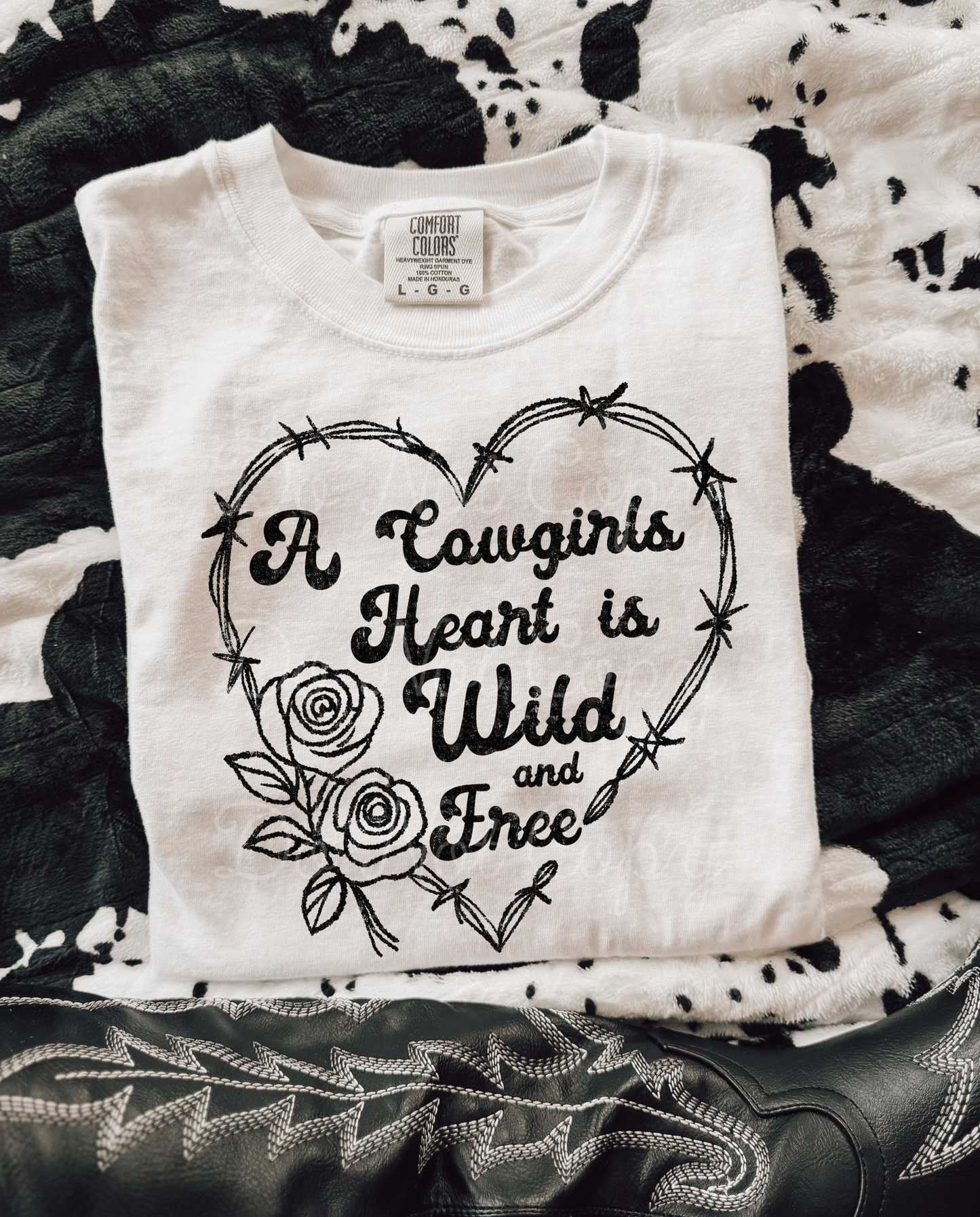 A Cowgirls Heart Is Wild & Free DTF Graphics