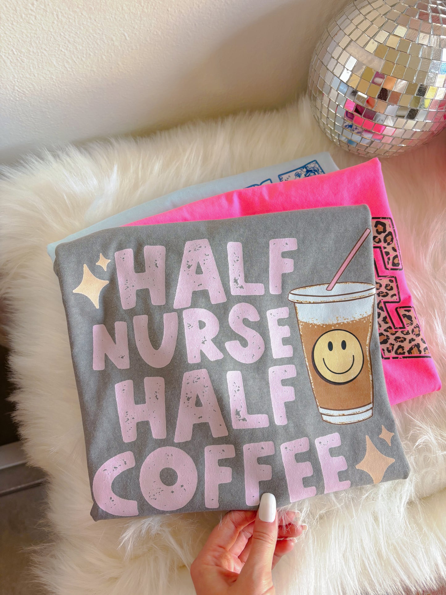 Half Nurse Half Coffee DTF Graphics
