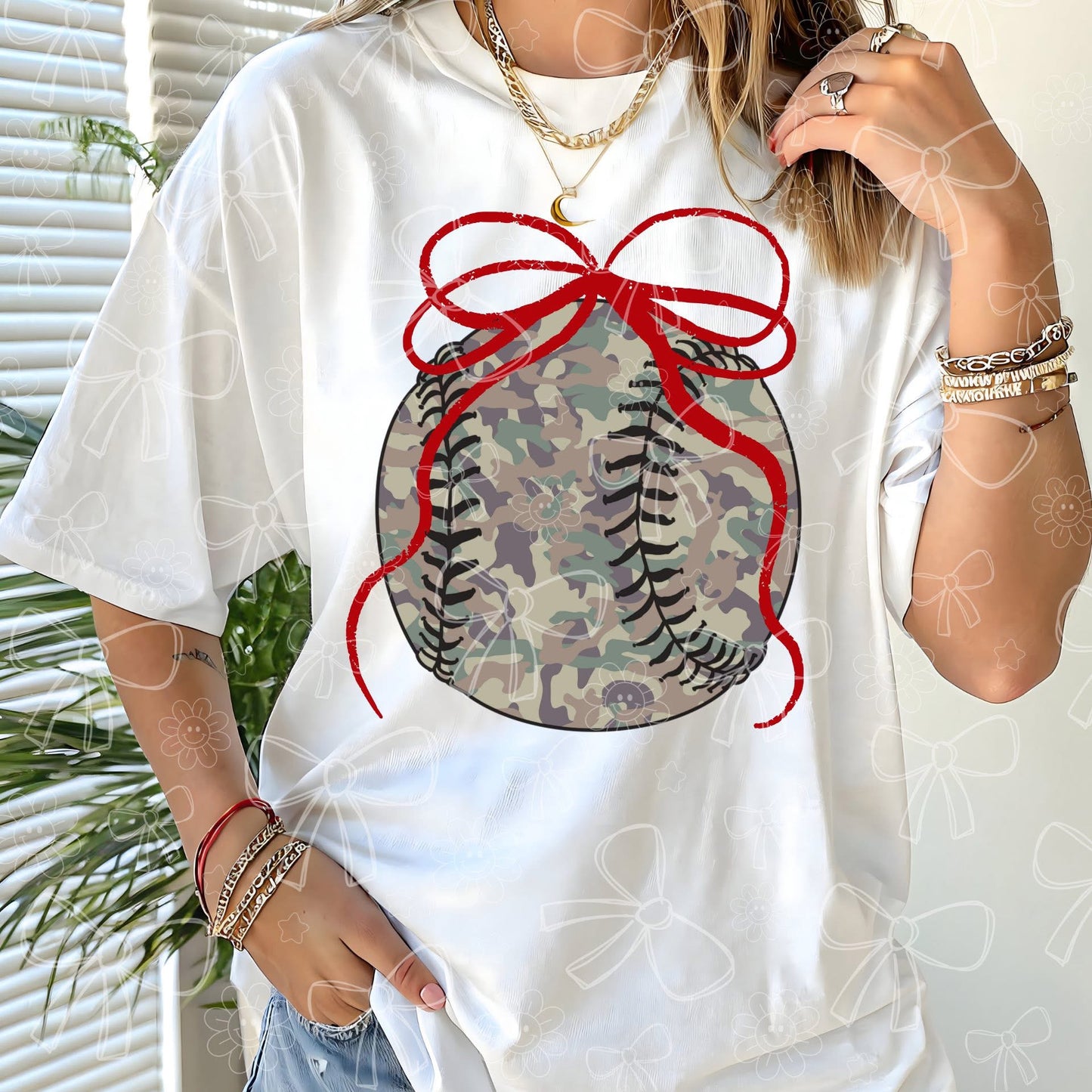 Camo Baseball DTF Graphics