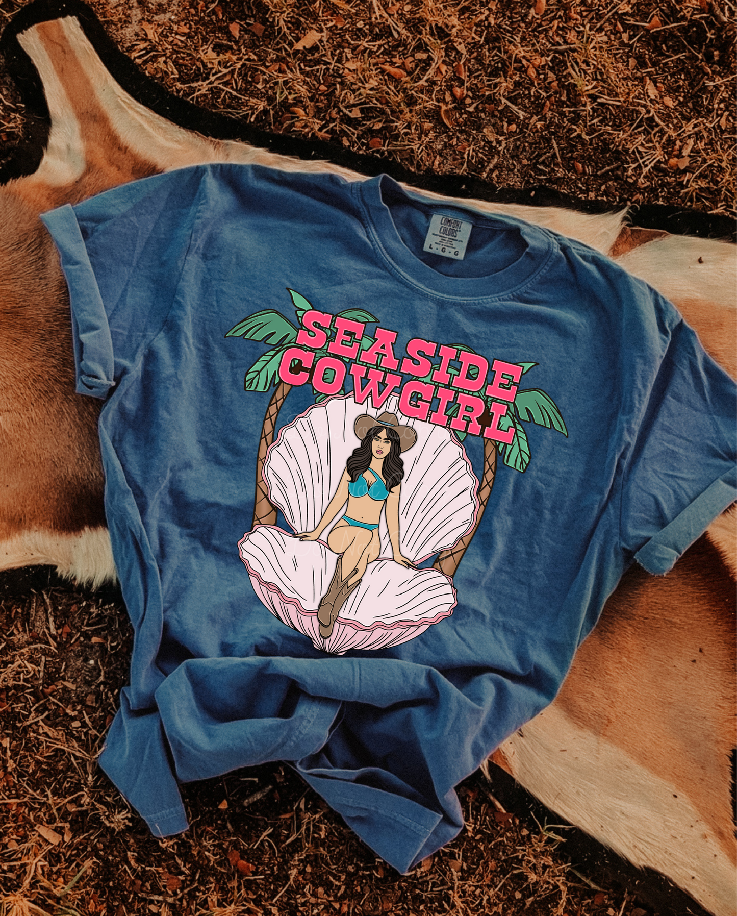 Seaside Cowgirl DTF Graphics