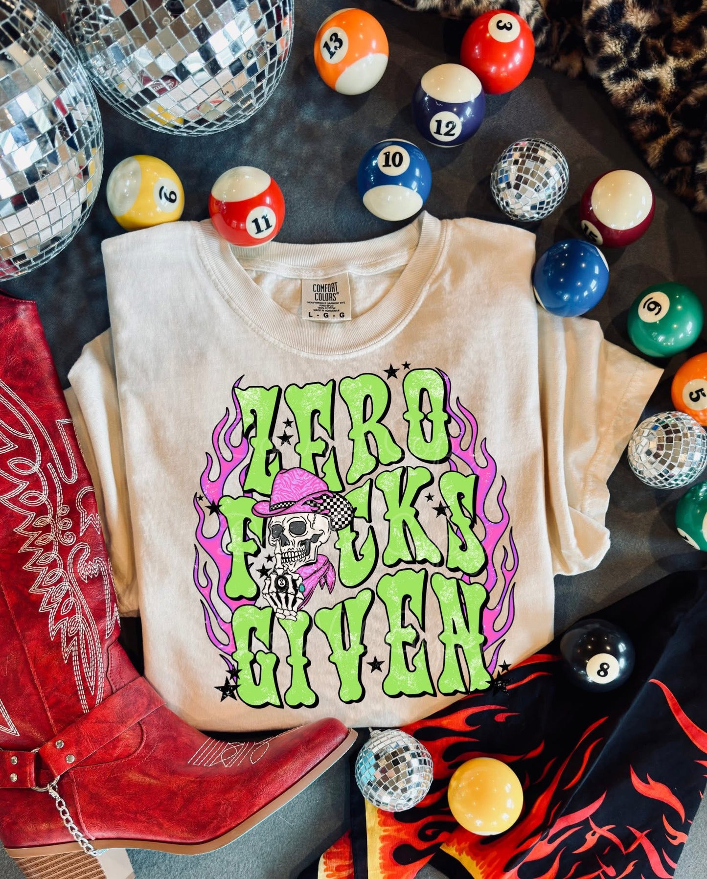 Zero Fucks Given DTF Graphics