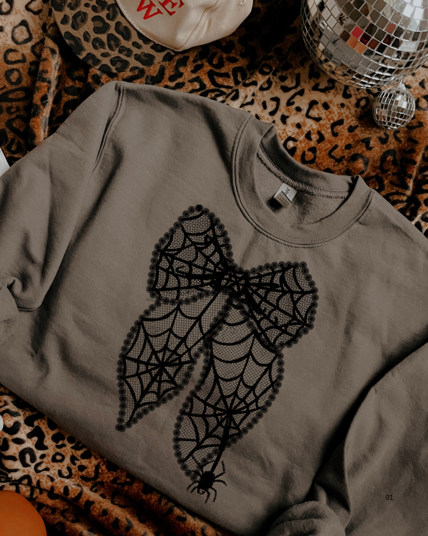 Spider Web Bow DTF Graphics