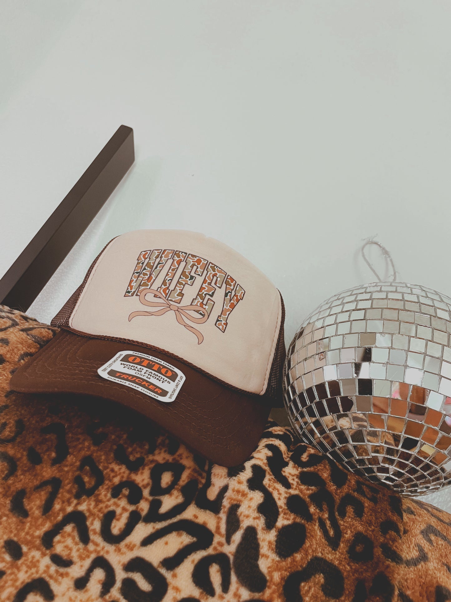 Camo Wifey DTF Brown + Tan Hat (TAT 15 BIZ DAYS)