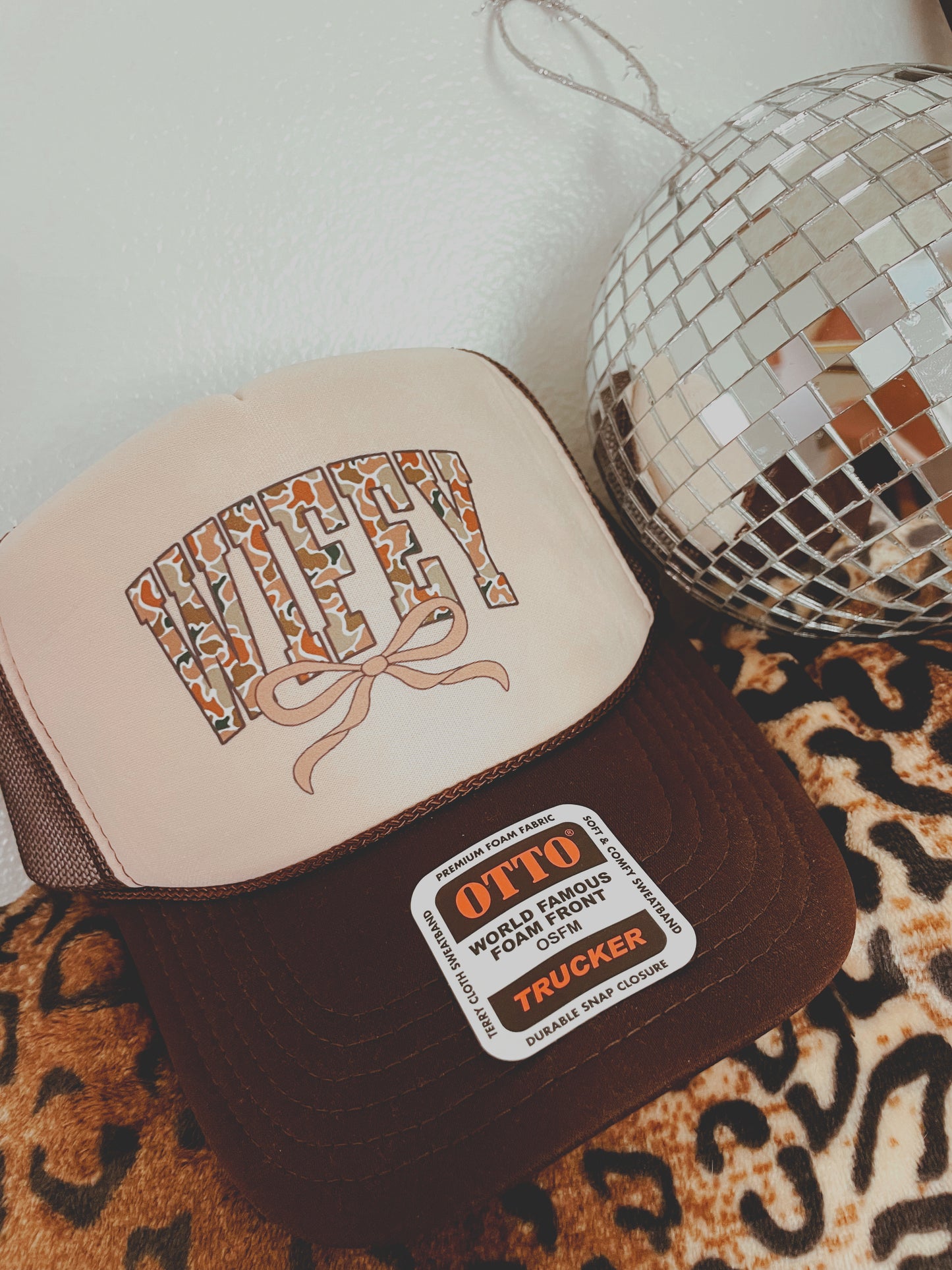 Camo Wifey DTF Brown + Tan Hat (TAT 15 BIZ DAYS)