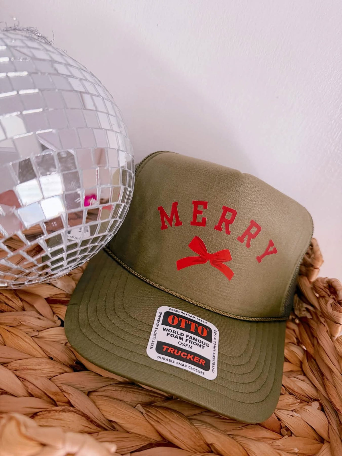 Merry DTF Olive Hat