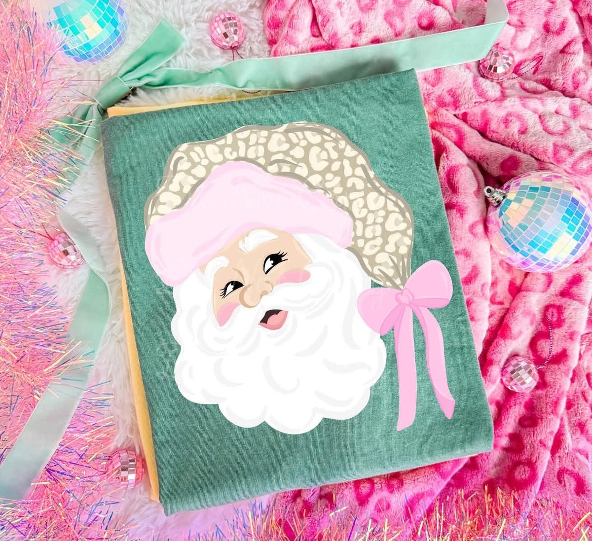 Leopard Santa DTF Graphics