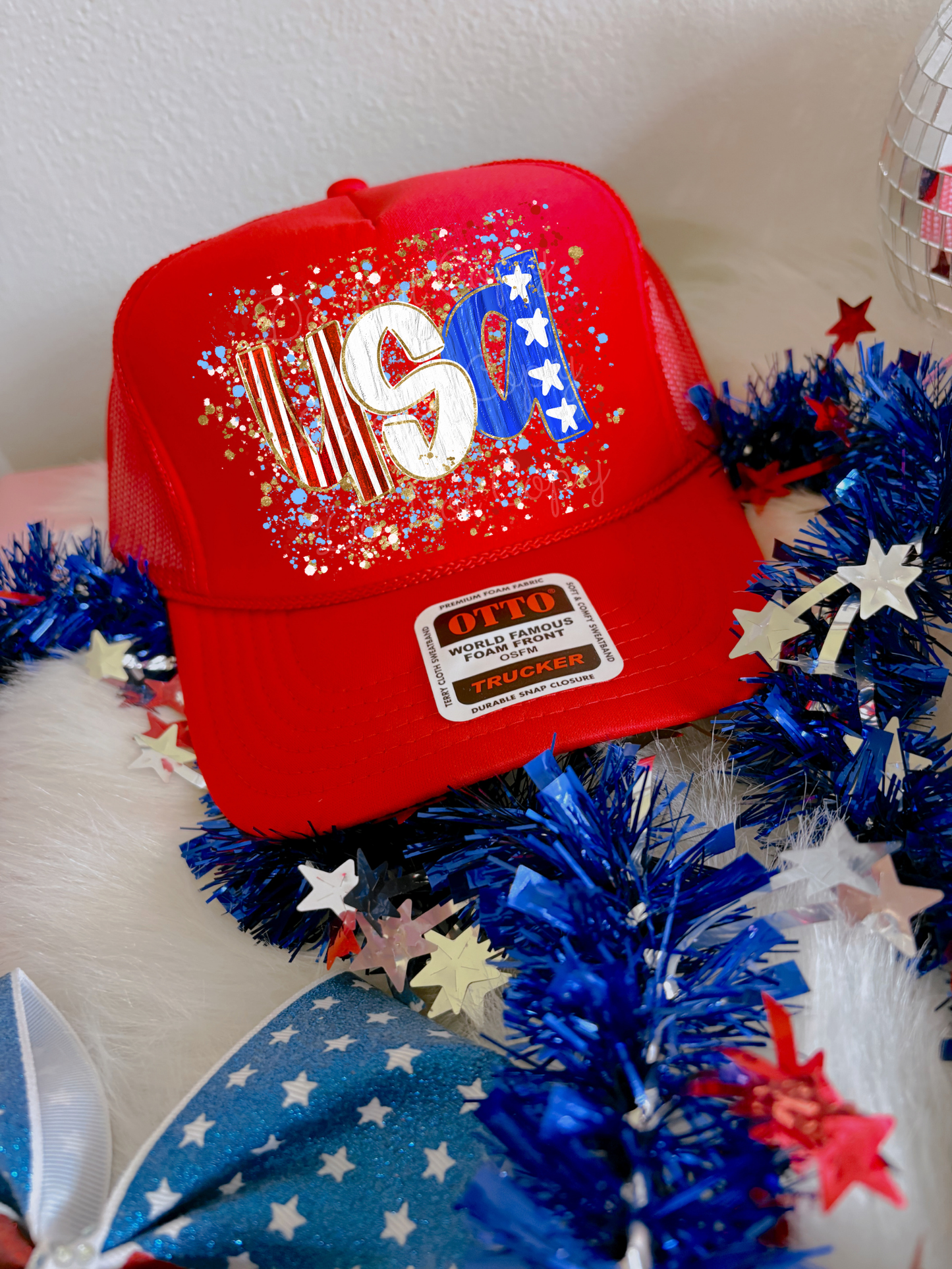 USA Splatter Red Hat