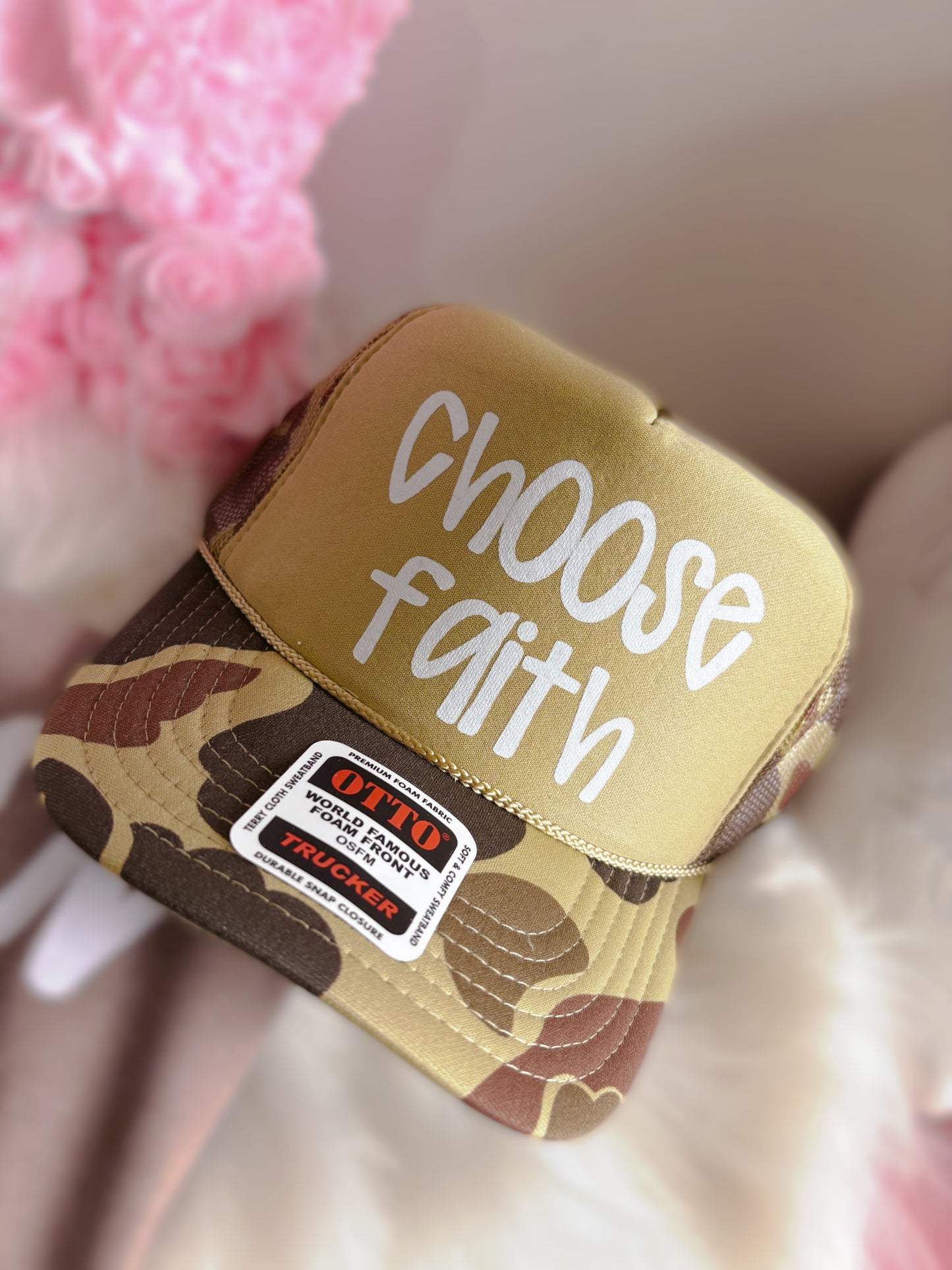 Choose Faith DTF Green Camo Hat (TAT 15 BIZ DAYS)
