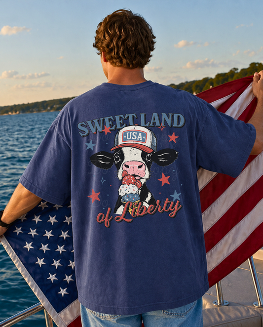 Sweet Land Of Liberty DTF Graphics (On Back)