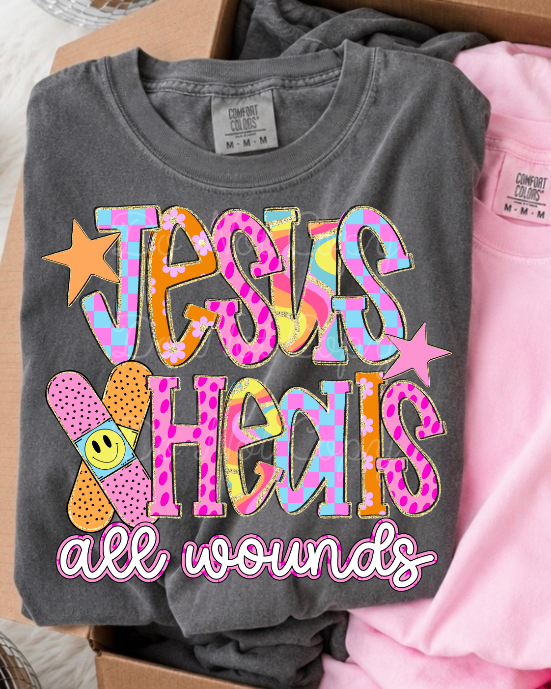 Jesus Heals All Wounds DTF Graphics