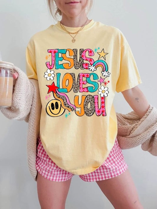 Jesus Loves You DTF Graphics