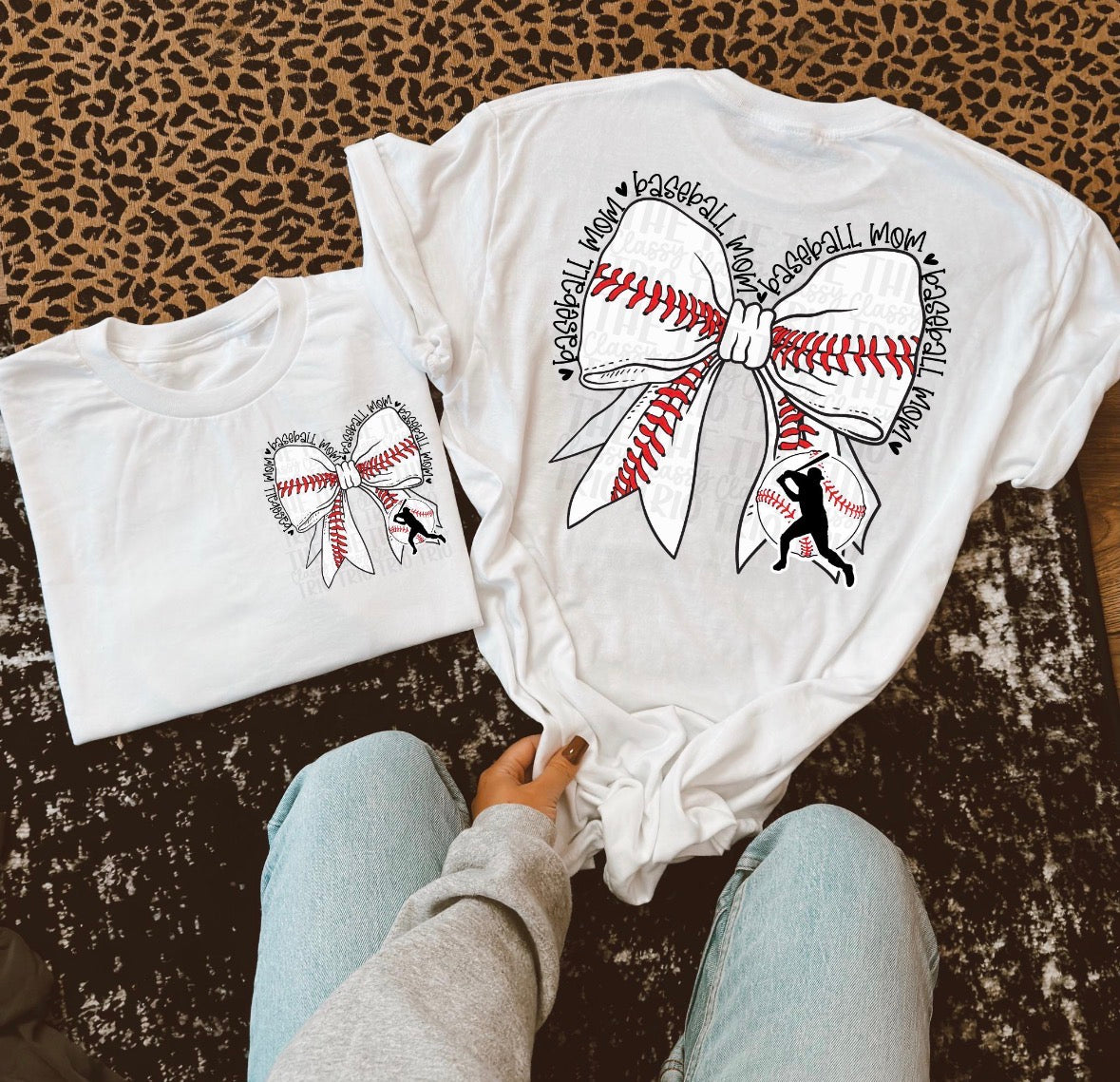 Baseball Mom (front & back) DTF Graphics