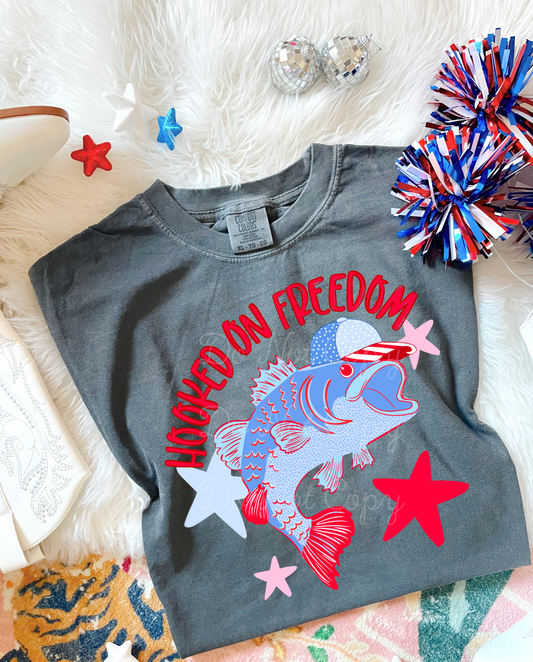 Hooked On Freedom DTF Graphics