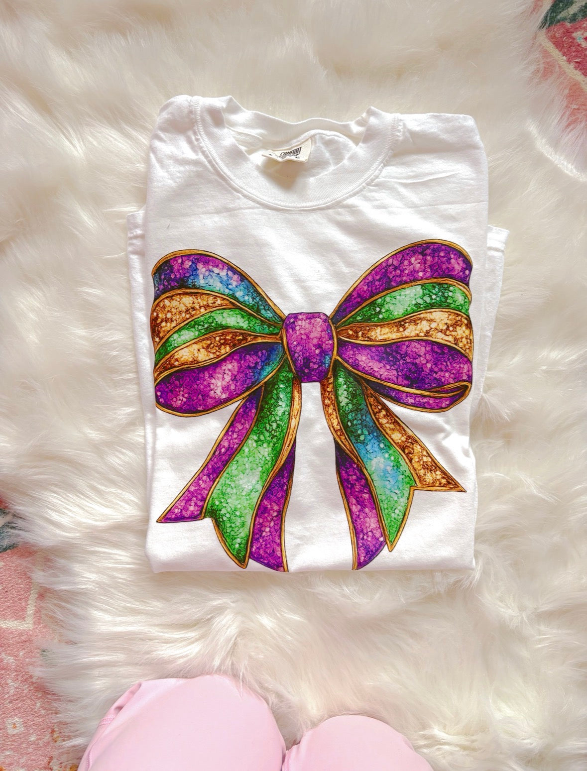 Mardi Gras Bow DTF Graphics