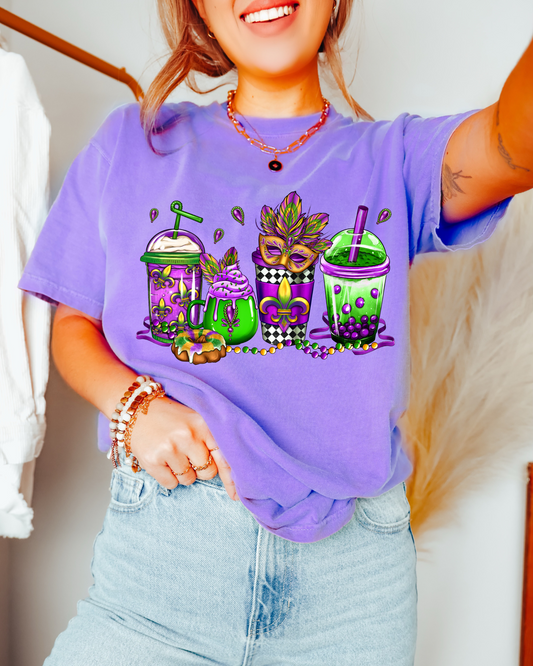 Mardi Gras Drinks DTF Graphics