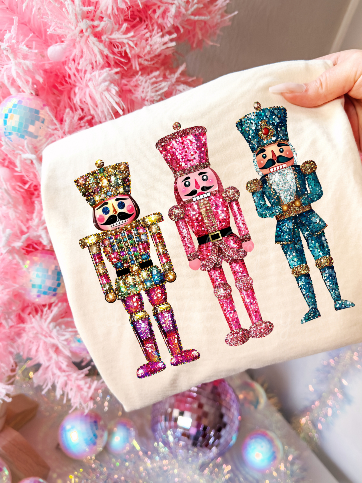 Faux Glitter Nut Cracker DTF Graphics