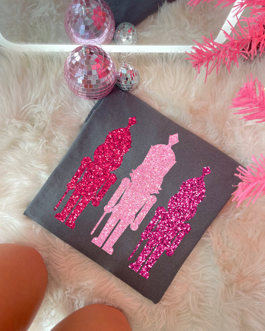Faux Glitter Pink Nut Cracker DTF Graphics