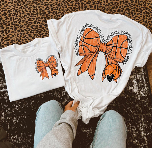 Basketball Mom (front & back) DTF Graphics