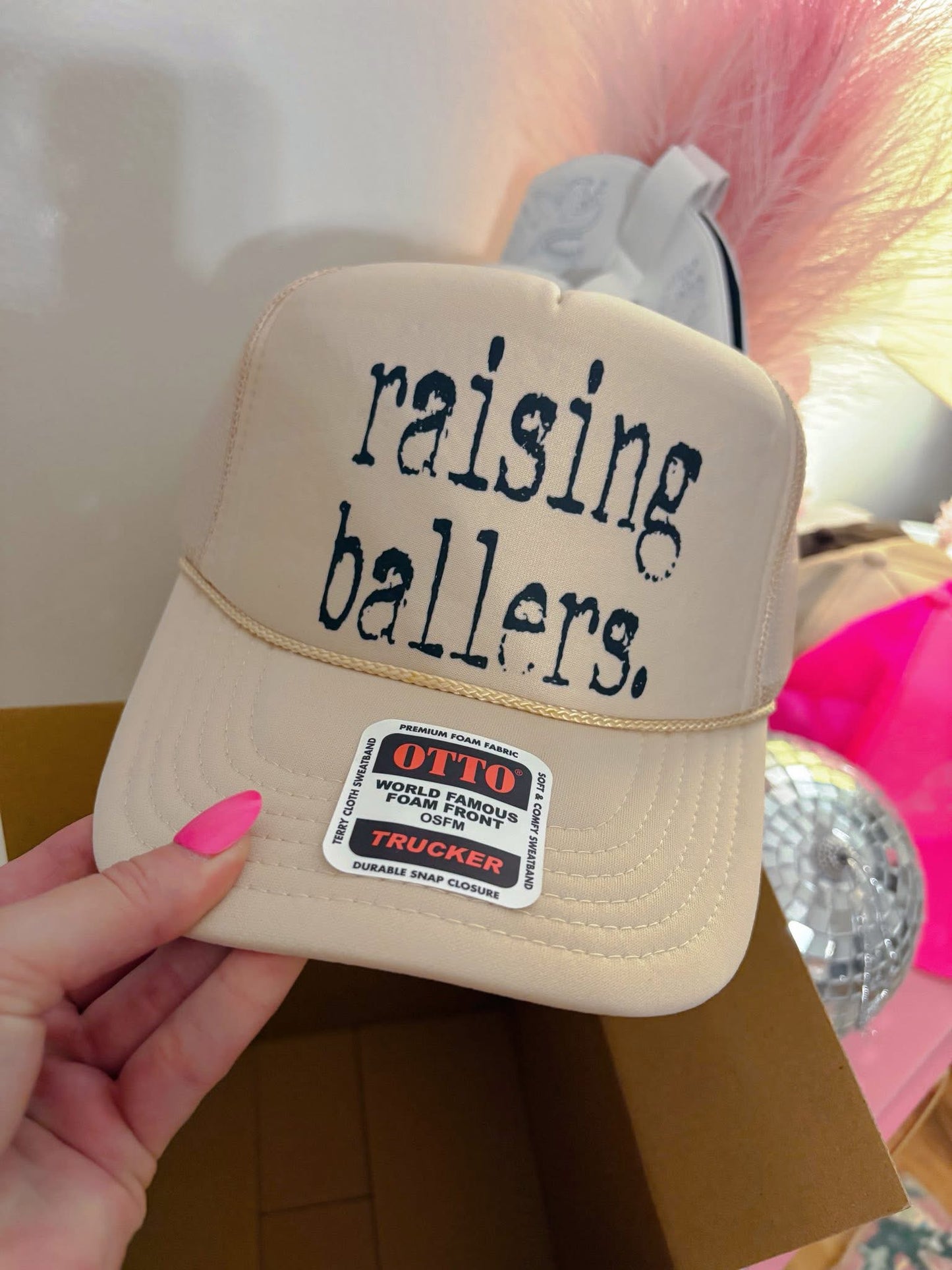 Raising Ballers DTF Tan Hat (TAT 15 BIZ DAYS)