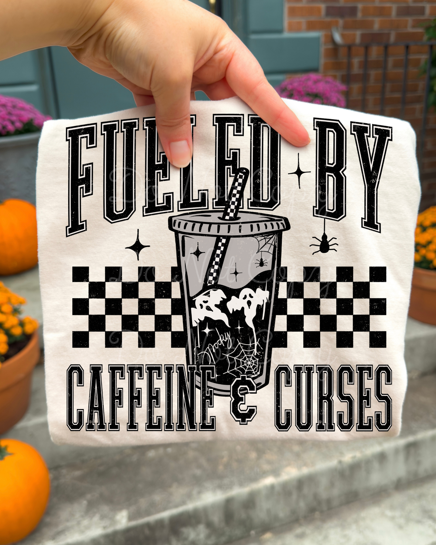 Fueled By Caffeine & Curses DTF Graphics