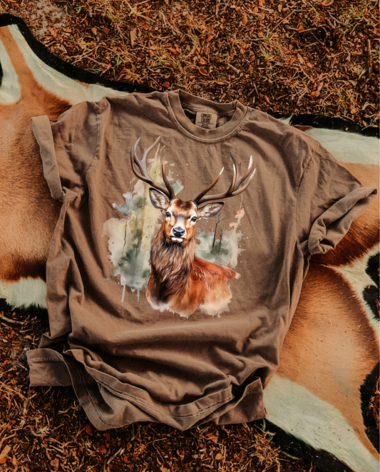 Watercolor Deer DTF Graphics